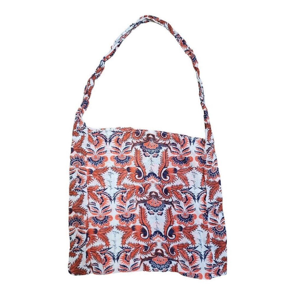 FREE PEOPLE Lightweight Paisley Tote Bag - 17 X 16” X 5.5” Cloth Gauze